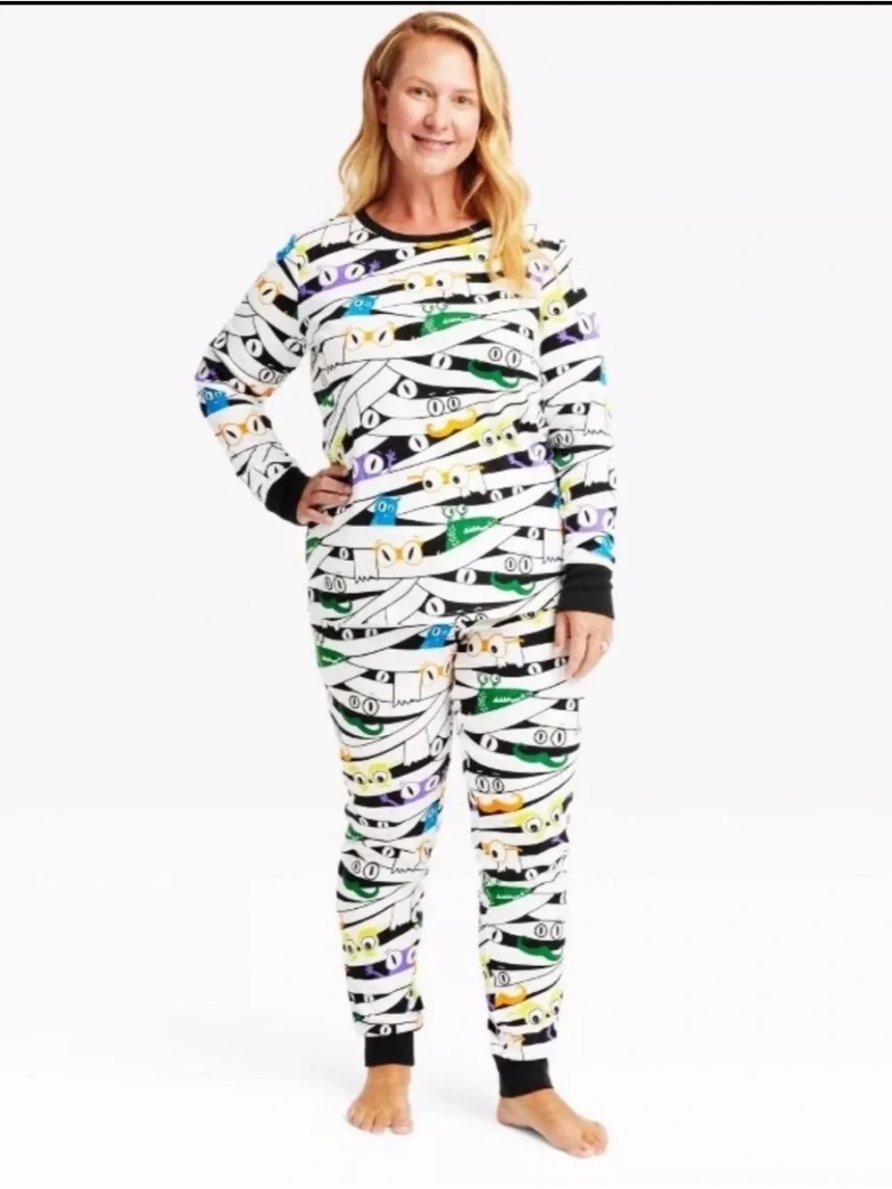 Hyde & Eek Halloween Women's PJs XS 2 Glow-In-The-Dark Mummy Pajama Set XL